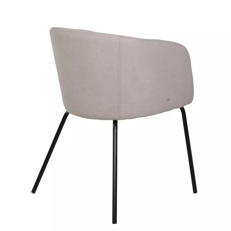 Chaise rembourrée beige foncé Ressator