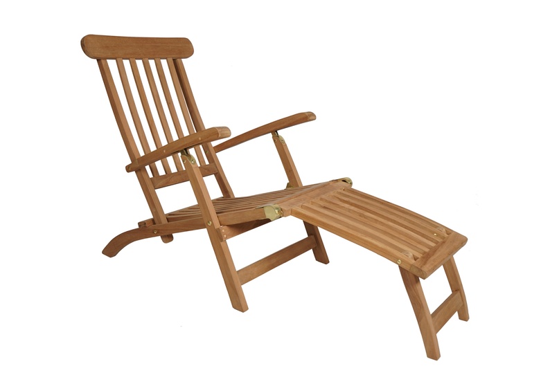 Chaise longue de jardin Seidlets en bois de teck