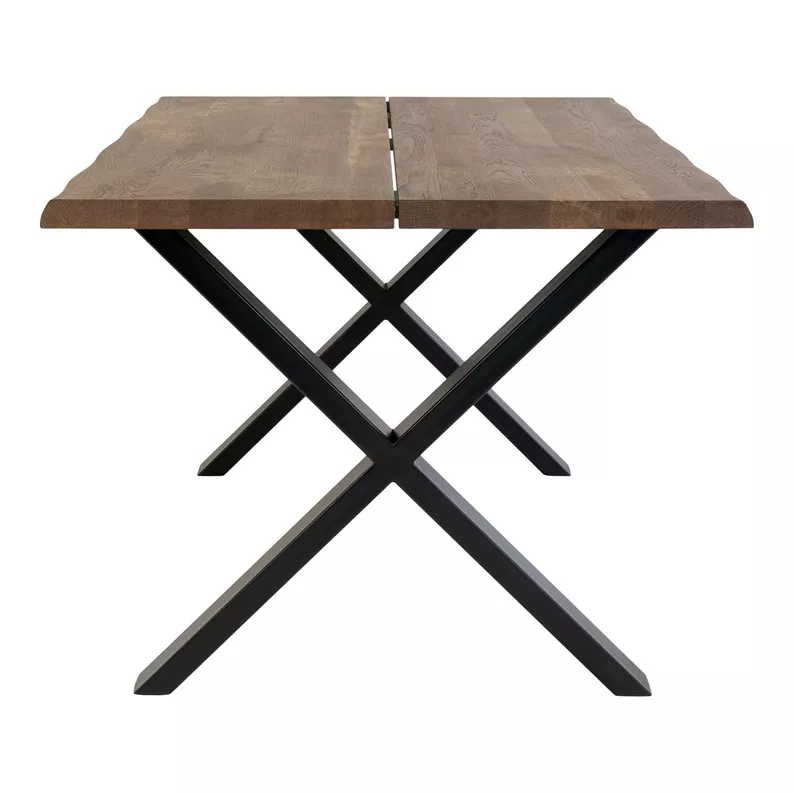 Table Lemucto 140x95 cm, chêne huilé et fumé