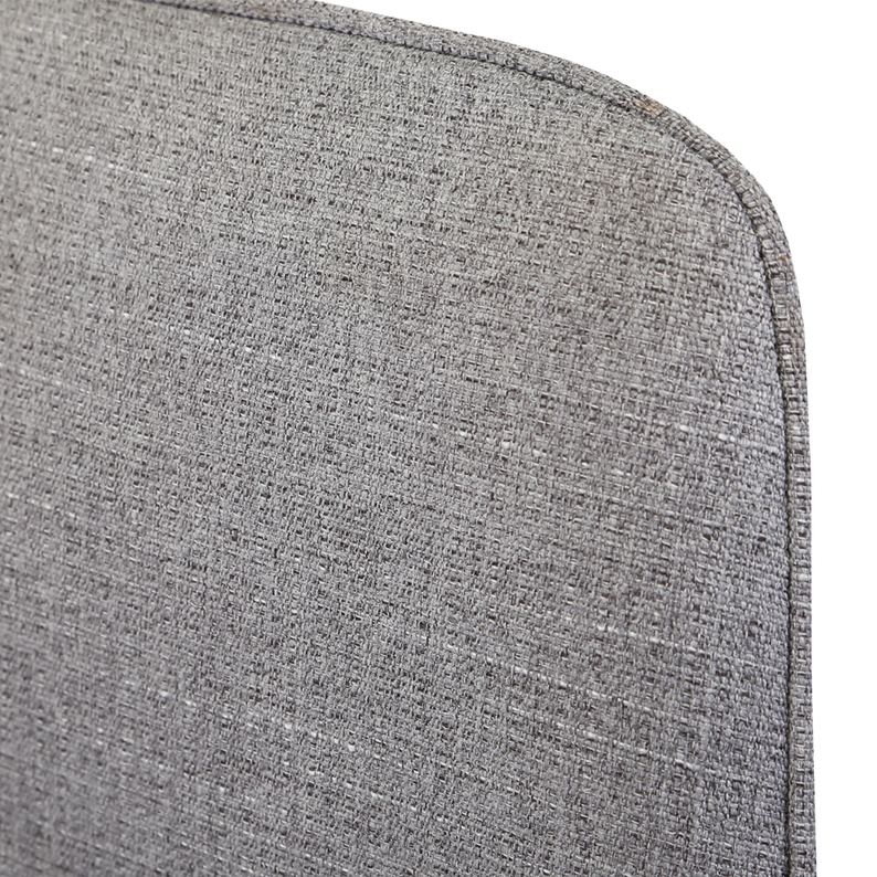 YANII Chaise tapissée gris clair en tissu hydrofuge