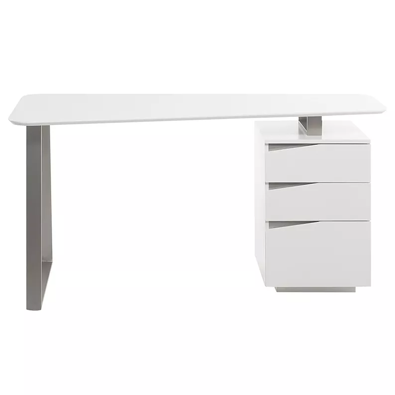 Bureau Dalmazia avec tiroirs 150x67 cm blanc