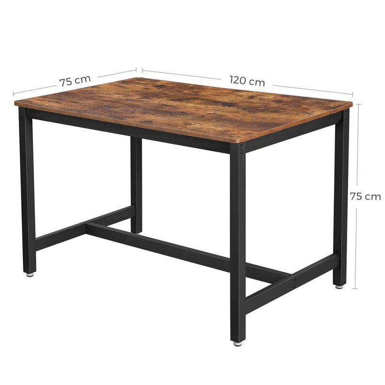 RAMIZU Table industrielle 120x75 cm