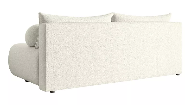 Kanapa trzyosobowa Dandelino Mini z funkcją spania kremowa boucle