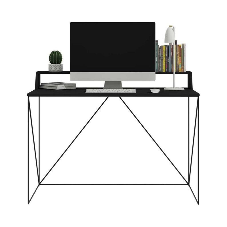 GRAPHALA Bureau minimaliste 120x63 cm avec étagère