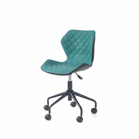 FORINT Chaise de bureau enfant noir / turquoise