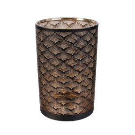 Vase à fleurs Didieram, noir / cuivre, 20 cm
