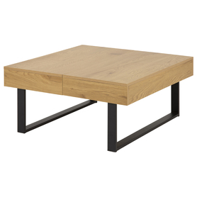 ROASET Table basse carrée avec un tiroir 80x80 cm