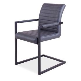 Chaise rembourrée, gris, éco-cuir Rimella
