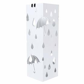 RAIN Porte-parapluie pluie en métal, carré sur plan carré