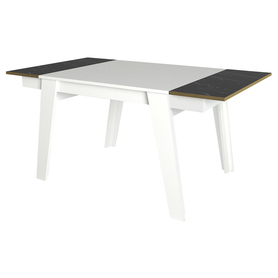 Table à manger Nostirt 148,5 x 85 cm noir et blanc