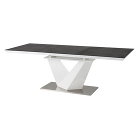 Table à rallonges Aramoko, 120-180x80 cm, effet pierre