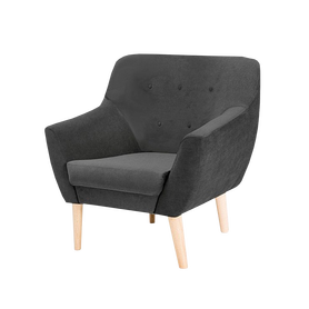 YEDRIOR Fauteuil gris foncé
