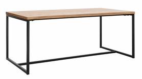 Table à manger Prograle 180x90 cm chêne/noir
