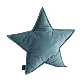 Coussin décoratif Cozie en forme d'étoile turquoise