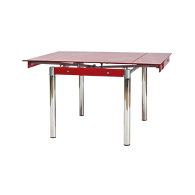 Table à rallonge Grevinge 80-131 x 80 cm rouge