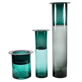 Vase en verre Primten vert, hauteur 100 cm