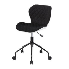 Chaise de bureau Marlo noir et blanc