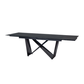 Table à rallonges Surtsey 160-240x90 cm noir