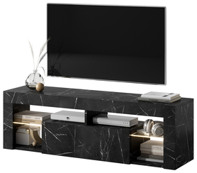 BIANKO Meuble TV 140 cm marbre noir