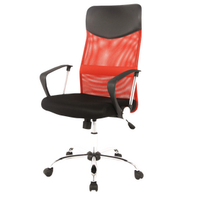 Chaise de bureau Rens rouge et noir