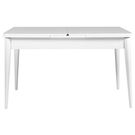 Table à rallonge Elioused 129-163x80 cm blanc