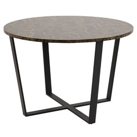 ADHAFERA Table marron diamètre 110 cm