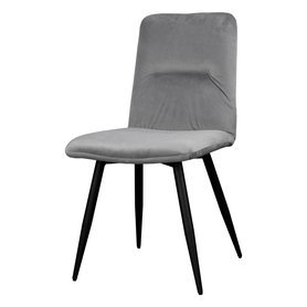 MOSTERIO Chaise tapissée velours gris