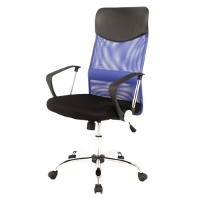 Chaise de bureau Rens bleu et noir