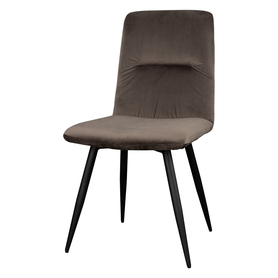 MOSTERIO Chaise tapissée velours brun