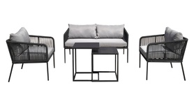 Salon de jardin Volvito gris clair/graphite