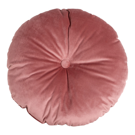 Coussin décoratif Dnoces avec doublure velours rose, diamètre 40 cm
