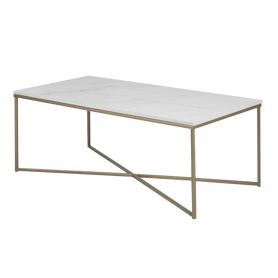 ALISMA Table basse 120x60 cm - base dorée