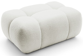 Pufa Orbo biała boucle