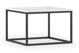 Table basse Mirris 60x60 cm, blanc brillant