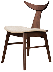 HENRICO Chaise noyer de latte
