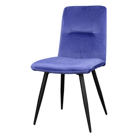 MOSTERIO Chaise tapissée velours bleu