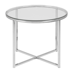 UDBINA Table basse en verre diamètre 55 cm