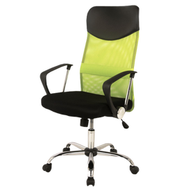 Chaise de bureau Rens vert et noir