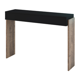 Table console Whitieves, chêne colonial-noir 110x35 cm