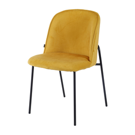 LERCAL Chaise tapissée jaune miel en tissu imperméable