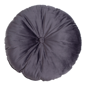 Coussin décoratif Dnoces avec doublure en velours gris, diamètre 40 cm