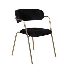 Chaise moderne noir/or Linesitive