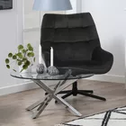 KARDEMA Table basse en verre diamètre 82 cm