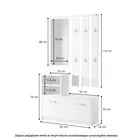 Ensemble d'entrée Yesfir vert bouteille avec miroir, cintres, étagères et meuble à chaussures