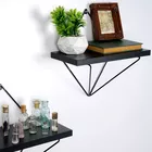 Lot de deux étagères murales noires Eropha