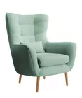 Fauteuil à oreilles vert menthe Vence