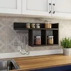 Étagère murale Paires avec crochets anthracite