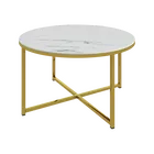 ALISMA Table basse Ø 80 cm - base dorée