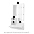 Ensemble d'entrée Yesfir vert bouteille avec miroir, cintres, étagères et meuble à chaussures