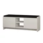 Meuble à chaussures Sanbures avec assise blanc